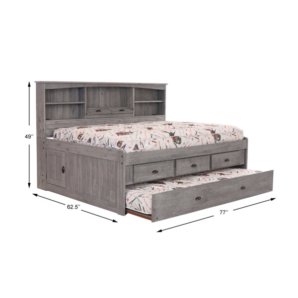 Viv + Rae Giannone Full Solid Wood Bed with Bookcase by Viv + Rae